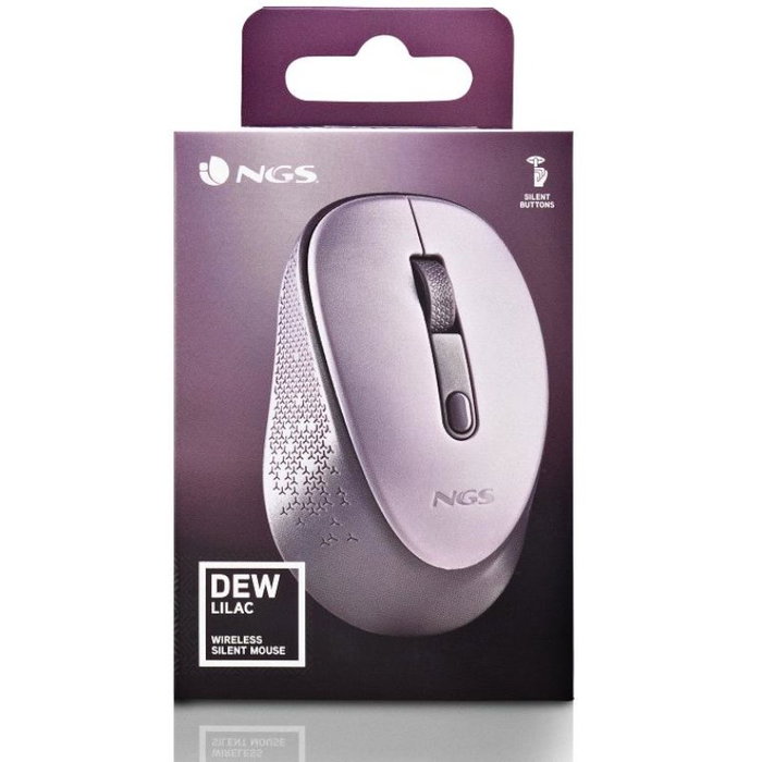 NGS Dew Ratón Inalámbrico Óptico Lila 800/1600 DPI